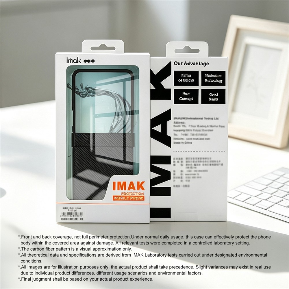 Hoesje voor Samsung Galaxy Z Flip8 F776, Imak, Carbon, Zwart