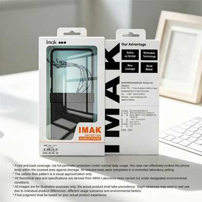 Hoesje voor Samsung Galaxy Z Flip8 F776, Imak, Carbon, Zwart