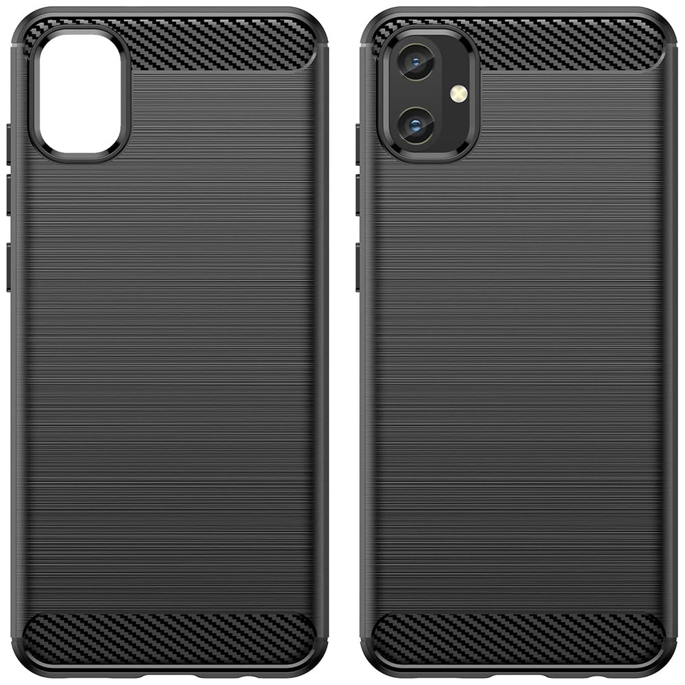 Hoes voor Samsung Galaxy A05 A055, Techsuit, Carbon, Zwart