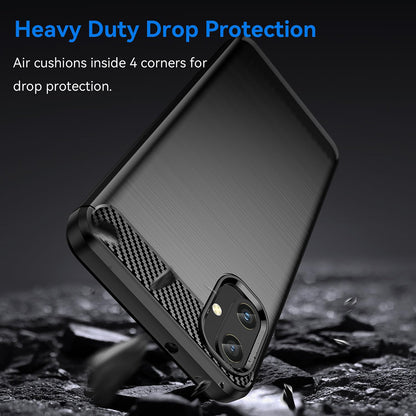 Hoes voor Samsung Galaxy A05 A055, Techsuit, Carbon, Zwart