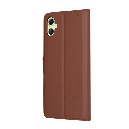 Hoes voor Samsung Galaxy A05 A055, Techsuit, Leather Folio, Bruin