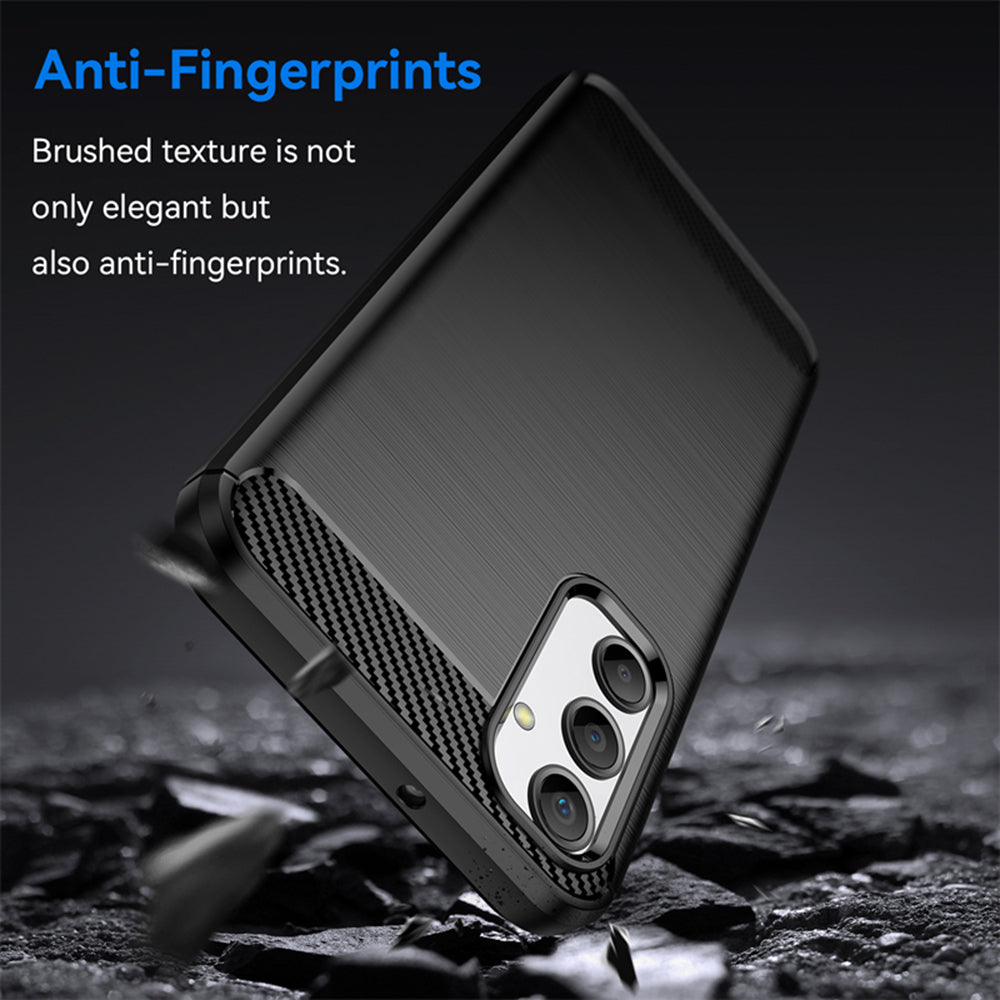 Hoes voor Samsung Galaxy A05s A057, Techsuit, Carbon, Zwart