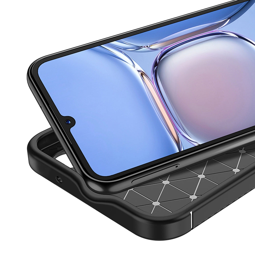 Hoes voor Samsung Galaxy A05s A057, Techsuit, CarbonFiber, Zwart