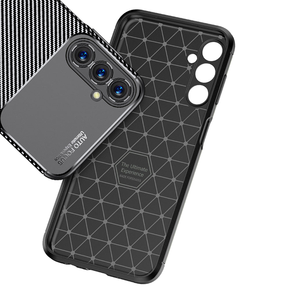 Hoes voor Samsung Galaxy A05s A057, Techsuit, CarbonFiber, Zwart
