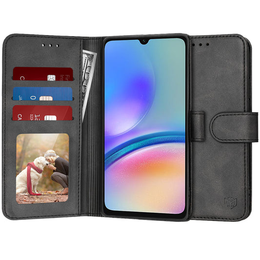Hoes voor Samsung Galaxy A05s A057, Techsuit, Diary Book, Zwart