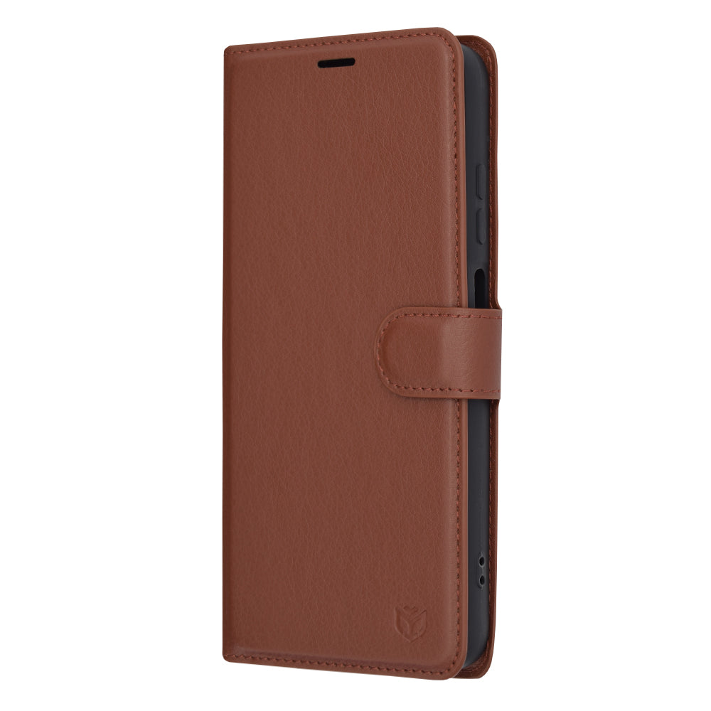 Hoesje voor Samsung Galaxy A05s A057, Techsuit, Leather Folio, Bruin