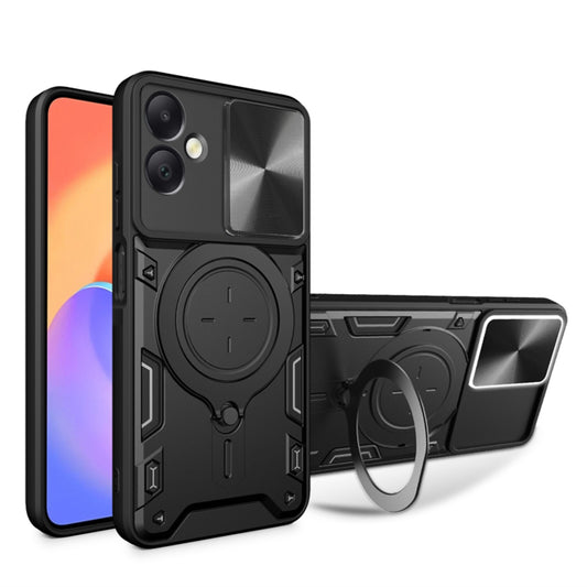 Hoes voor Samsung Galaxy A06 A065, Techsuit, CamGuard Pro, Zwart