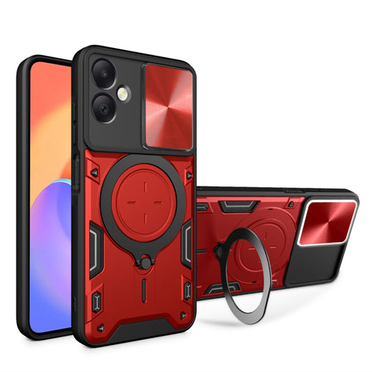 Hoes voor Samsung Galaxy A06 A065, Techsuit, CamGuard Pro, Rood