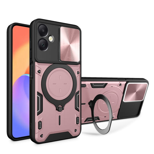 Hoes voor Samsung Galaxy A06 A065, Techsuit, CamGuard Pro, Roze Goud