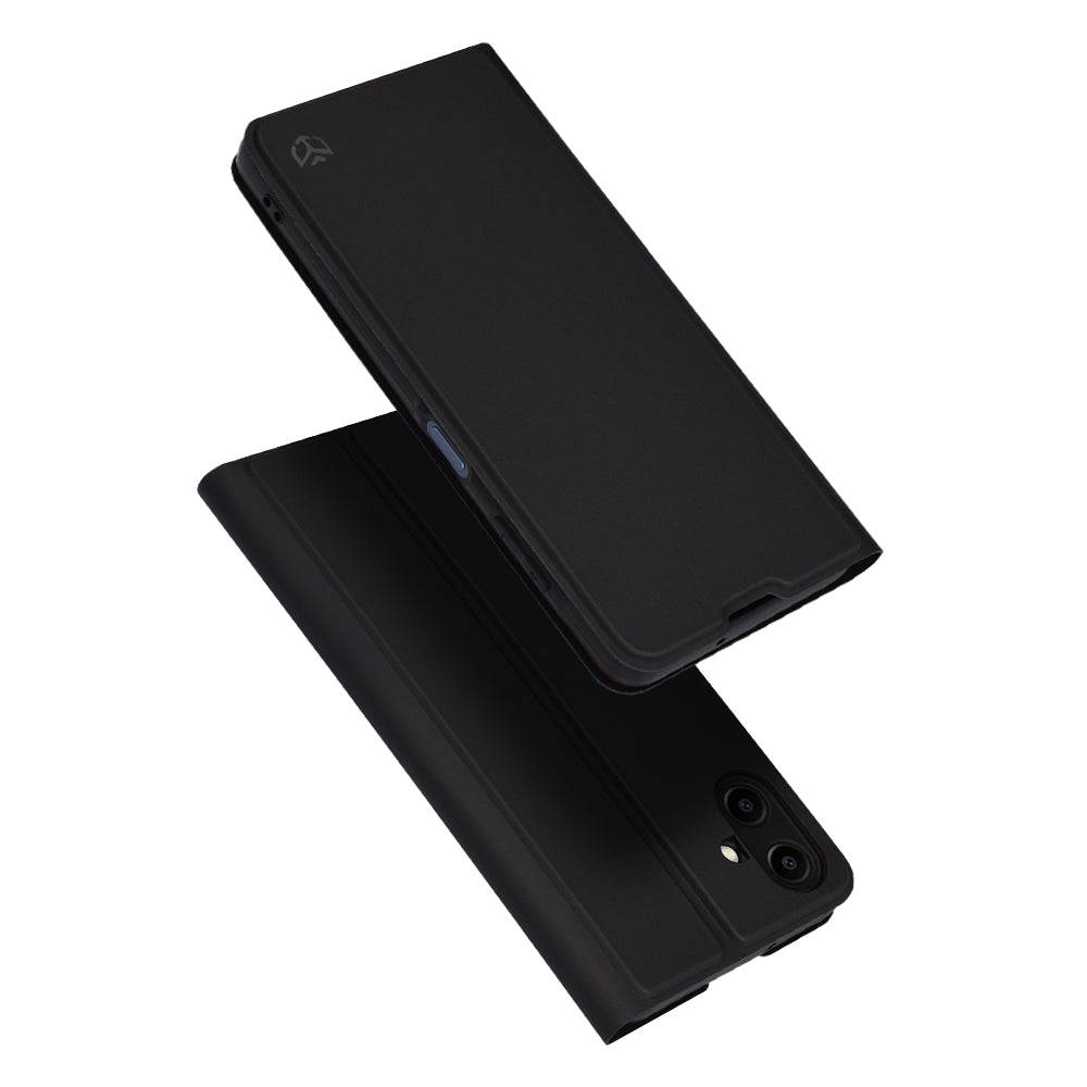 Hoes voor Samsung Galaxy A06 A065, Techsuit, Magskin Book, Zwart