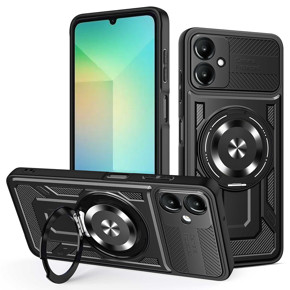 Hoes voor Samsung Galaxy A06 A065, Techsuit, RuggedCam, Zwart