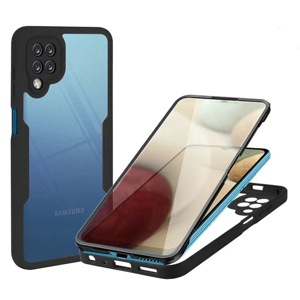 Hoes voor Samsung Galaxy A12 A125, Techsuit, ColorVerse 360, Zwart