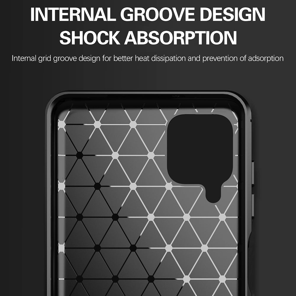 Hoes voor Samsung Galaxy A12 Nacho A127 / A12 A125, Techsuit, Carbon, Zwart