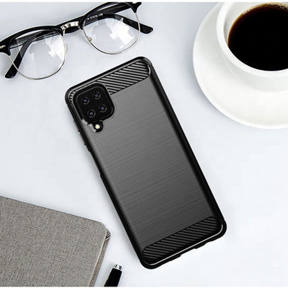Hoes voor Samsung Galaxy A12 Nacho A127 / A12 A125, Techsuit, Carbon, Zwart