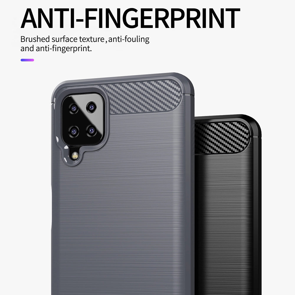 Hoes voor Samsung Galaxy A12 Nacho A127 / A12 A125, Techsuit, Carbon, Zwart