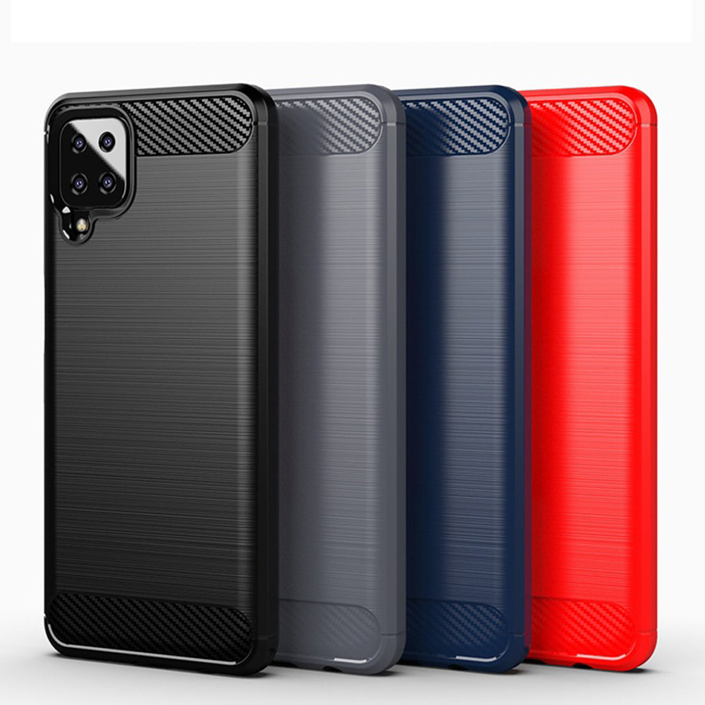 Hoes voor Samsung Galaxy A12 Nacho A127 / A12 A125, Techsuit, Carbon, Zwart