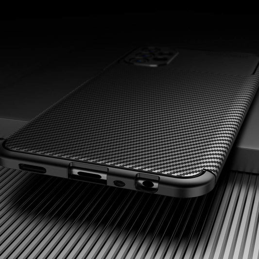 Hoes voor Samsung Galaxy A13 A135, Techsuit, CarbonFiber, Zwart