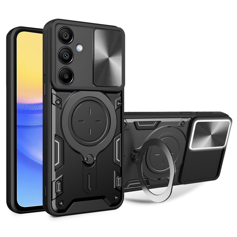 Hoes voor Samsung Galaxy A15 5G A156 / A15 A155, Techsuit, CamGuard Pro, Zwart
