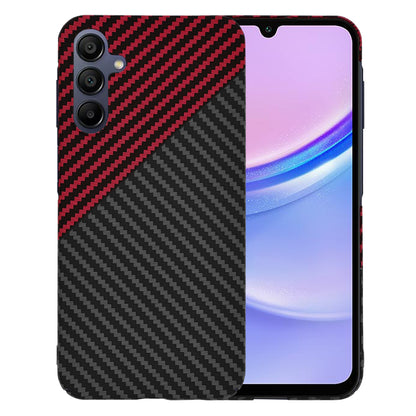 Hoes voor Samsung Galaxy A15 5G A156 / A15 A155, Techsuit, Carbonite FiberShell, Zwart Rood