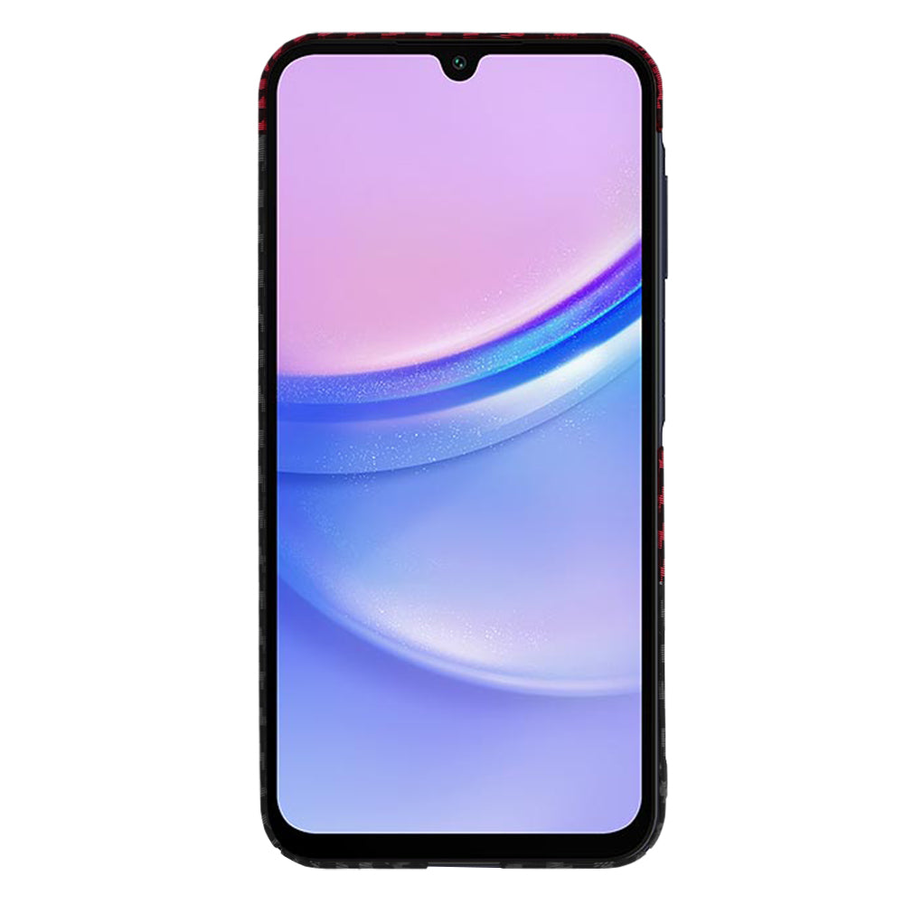 Hoes voor Samsung Galaxy A15 5G A156 / A15 A155, Techsuit, Carbonite FiberShell, Zwart Rood