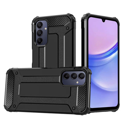 Hoes voor Samsung Galaxy A15 5G A156 / A15 A155, Techsuit, Hybrid Armor, Zwart