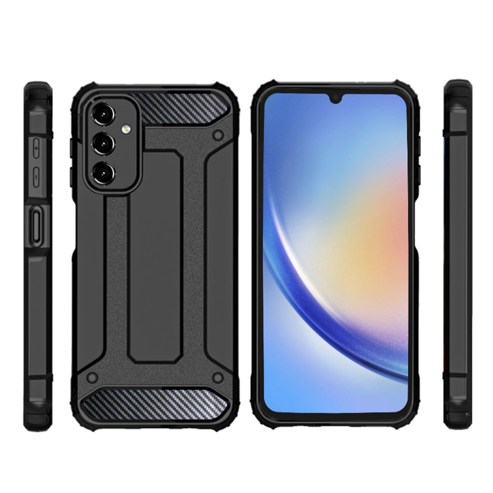 Hoes voor Samsung Galaxy A15 5G A156 / A15 A155, Techsuit, Hybrid Armor, Zwart