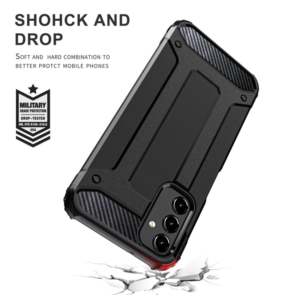 Hoes voor Samsung Galaxy A15 5G A156 / A15 A155, Techsuit, Hybrid Armor, Zwart