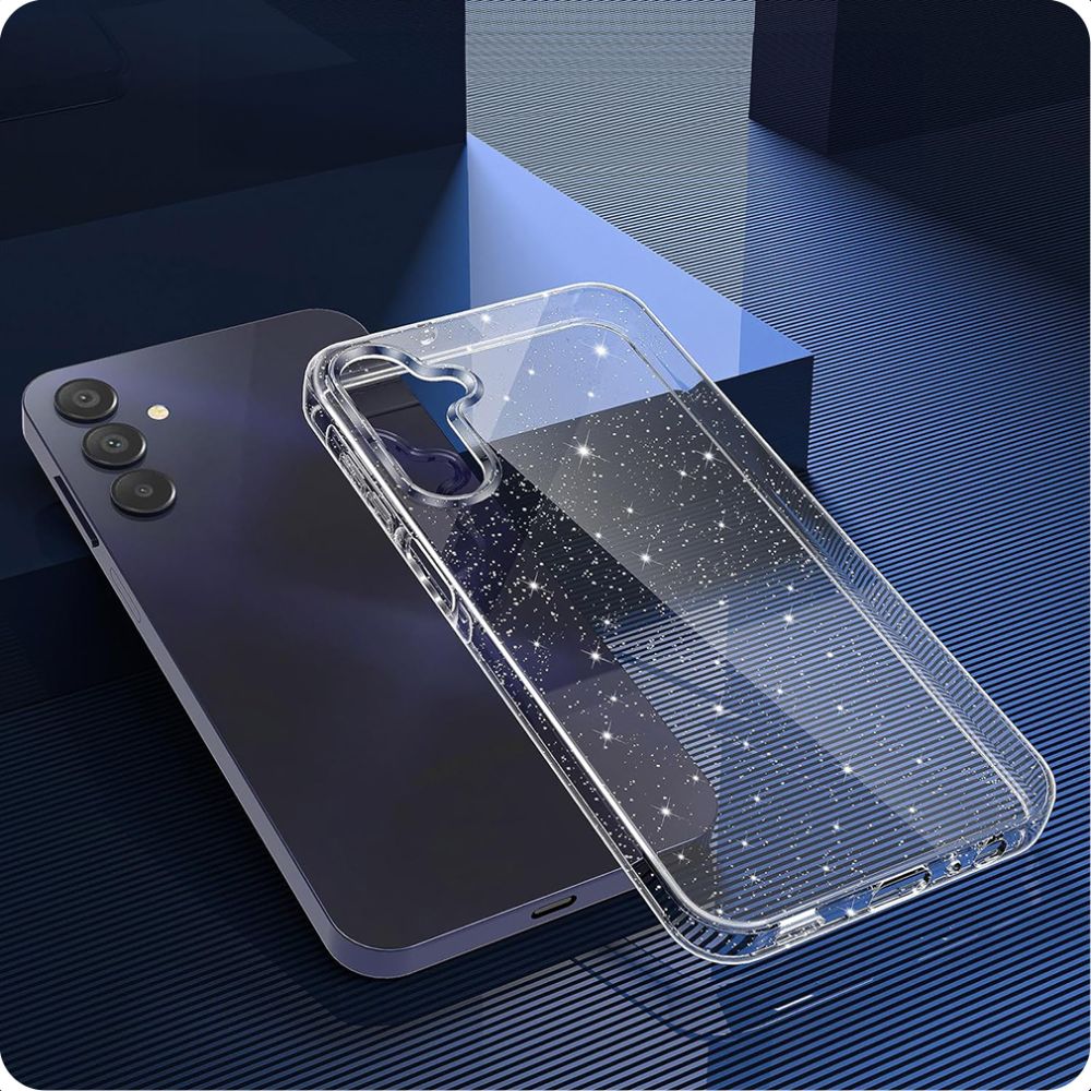 Hoesje voor Samsung Galaxy A15 5G A156 / A15 A155, Techsuit, SparkleSkin, Transparant