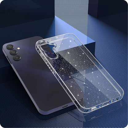 Hoesje voor Samsung Galaxy A15 5G A156 / A15 A155, Techsuit, SparkleSkin, Transparant