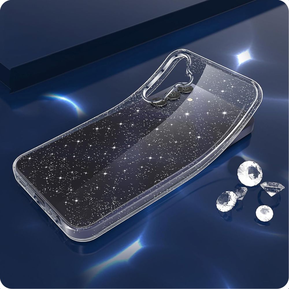 Hoesje voor Samsung Galaxy A15 5G A156 / A15 A155, Techsuit, SparkleSkin, Transparant