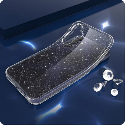 Hoesje voor Samsung Galaxy A15 5G A156 / A15 A155, Techsuit, SparkleSkin, Transparant