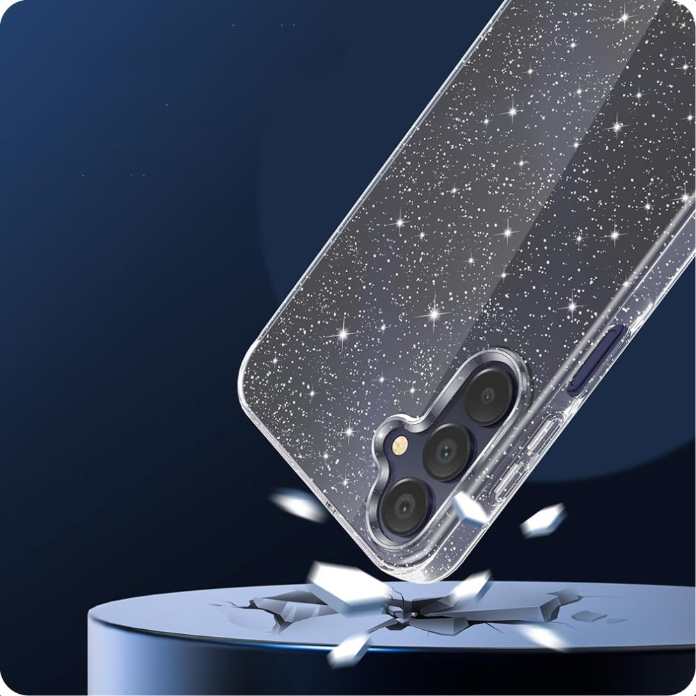 Hoesje voor Samsung Galaxy A15 5G A156 / A15 A155, Techsuit, SparkleSkin, Transparant