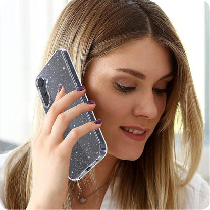 Hoesje voor Samsung Galaxy A15 5G A156 / A15 A155, Techsuit, SparkleSkin, Transparant