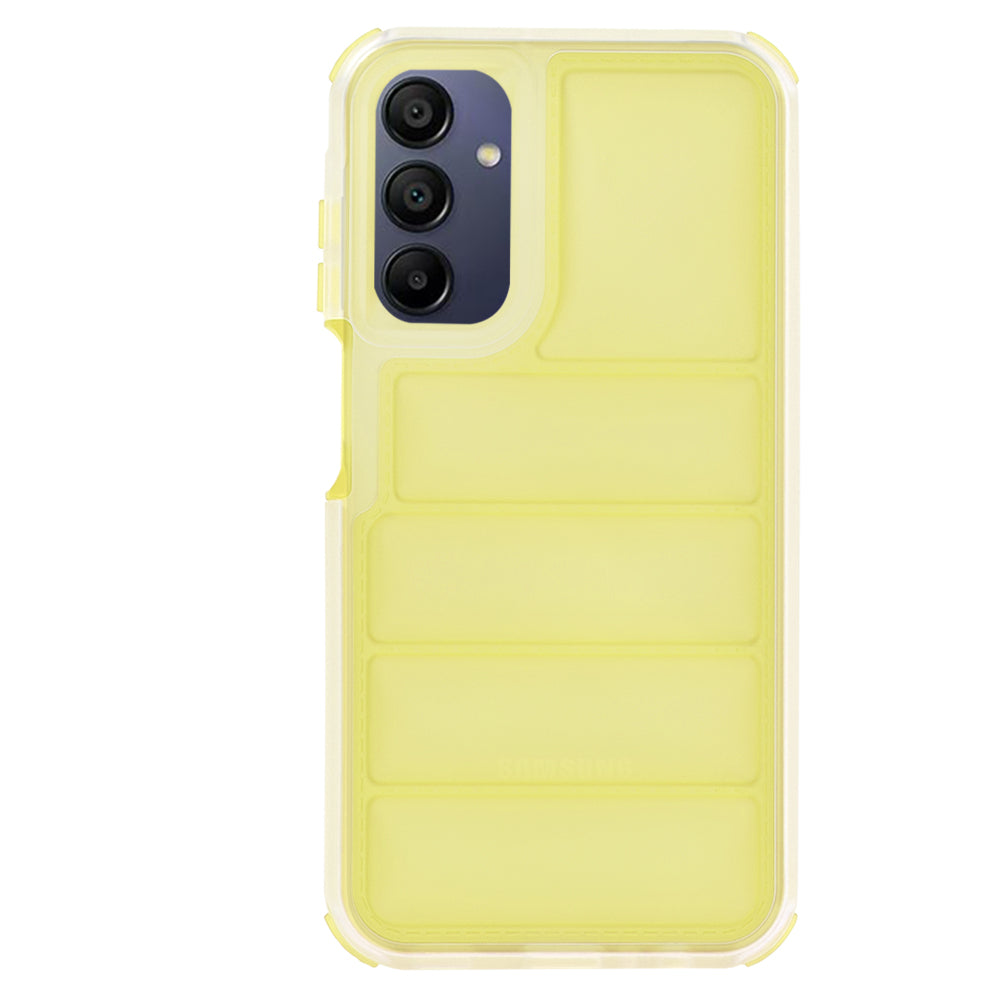 Hoes voor Samsung Galaxy A15 5G A156 / A15 A155, Techsuit, Wave Shield, Geel