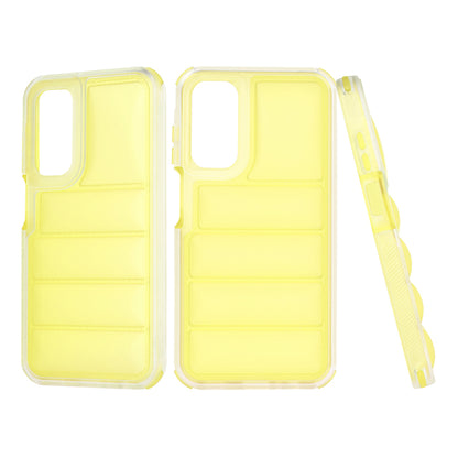 Hoes voor Samsung Galaxy A15 5G A156 / A15 A155, Techsuit, Wave Shield, Geel
