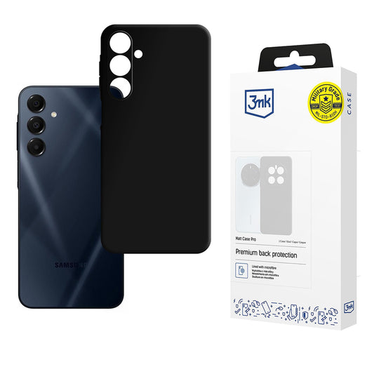 Hoes voor Samsung Galaxy A16 5G A166 / A16 4G A165, 3MK, Pro, Mat Zwart