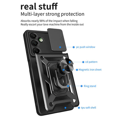 Hoes voor Samsung Galaxy A16 5G A166 / A16 4G A165, Techsuit, CamShield, Zwart
