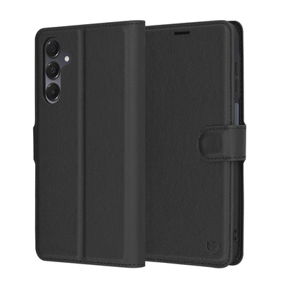 Hoes voor Samsung Galaxy A16 5G A166 / A16 4G A165, Techsuit, Leather Folio, Zwart