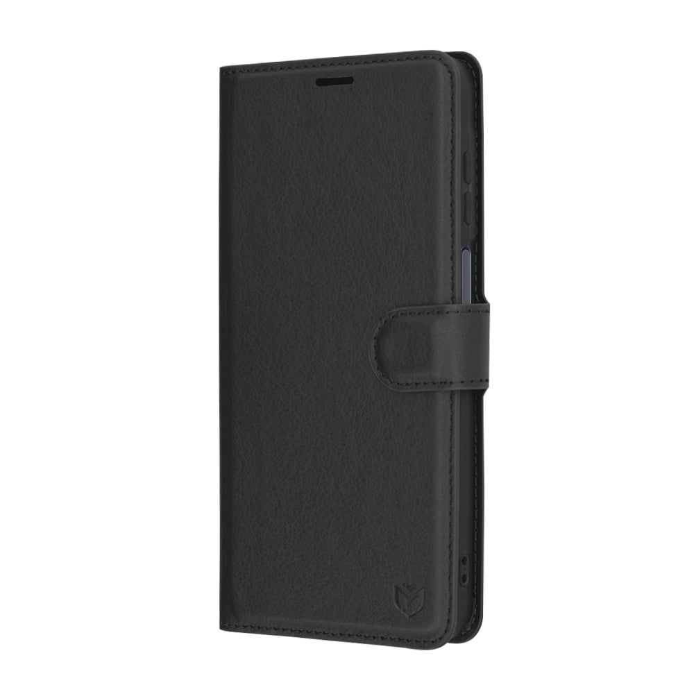 Hoes voor Samsung Galaxy A16 5G A166 / A16 4G A165, Techsuit, Leather Folio, Zwart