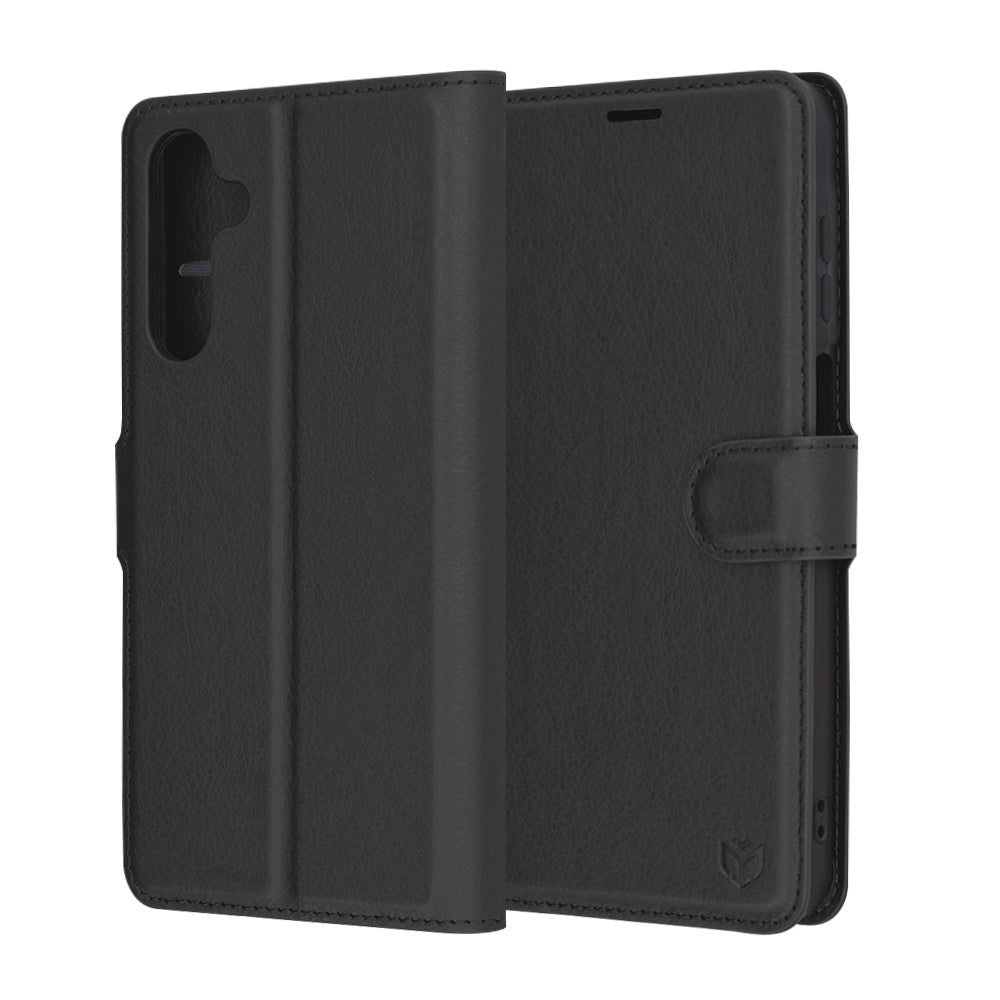 Hoes voor Samsung Galaxy A16 5G A166 / A16 4G A165, Techsuit, Leather Folio, Zwart