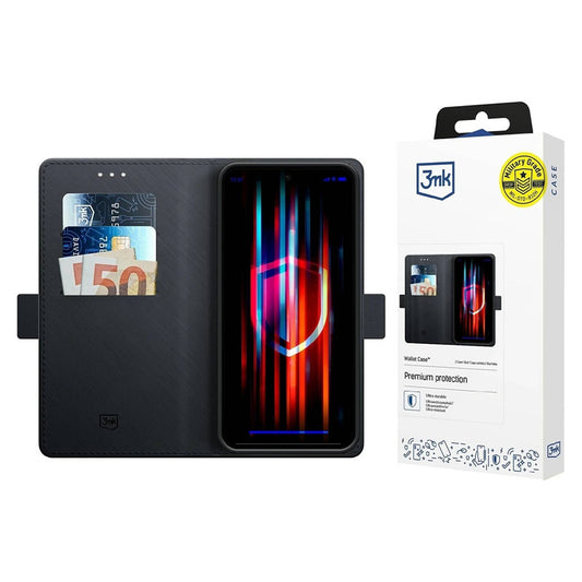 Hoes voor Samsung Galaxy A17 4G / A17 5G, 3MK, Portemonnee, Zwart
