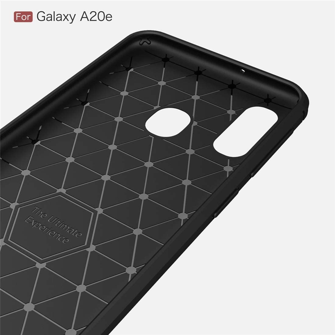 Hoes voor Samsung Galaxy A20e A202, Techsuit, Carbon, Zwart