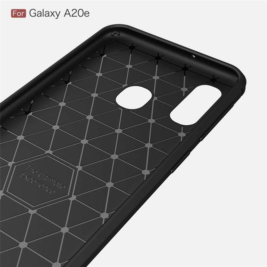 Hoes voor Samsung Galaxy A20e A202, Techsuit, Carbon, Zwart