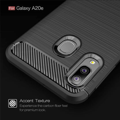 Hoes voor Samsung Galaxy A20e A202, Techsuit, Carbon, Zwart