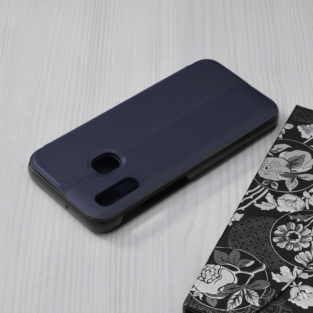 Hoes voor Samsung Galaxy A20e A202, Techsuit, eFold, Donkerblauw