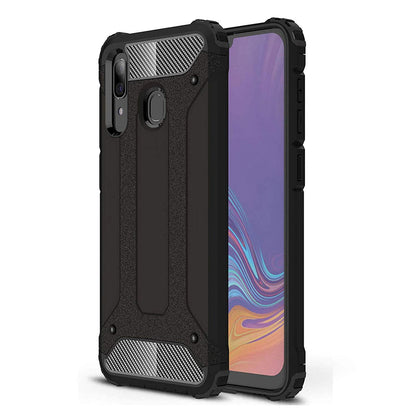 Hoes voor Samsung Galaxy A20e A202, Techsuit, Hybrid Armor, Zwart