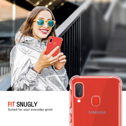 Hoes voor Samsung Galaxy A20e A202, Techsuit, Schokbestendig Transparant