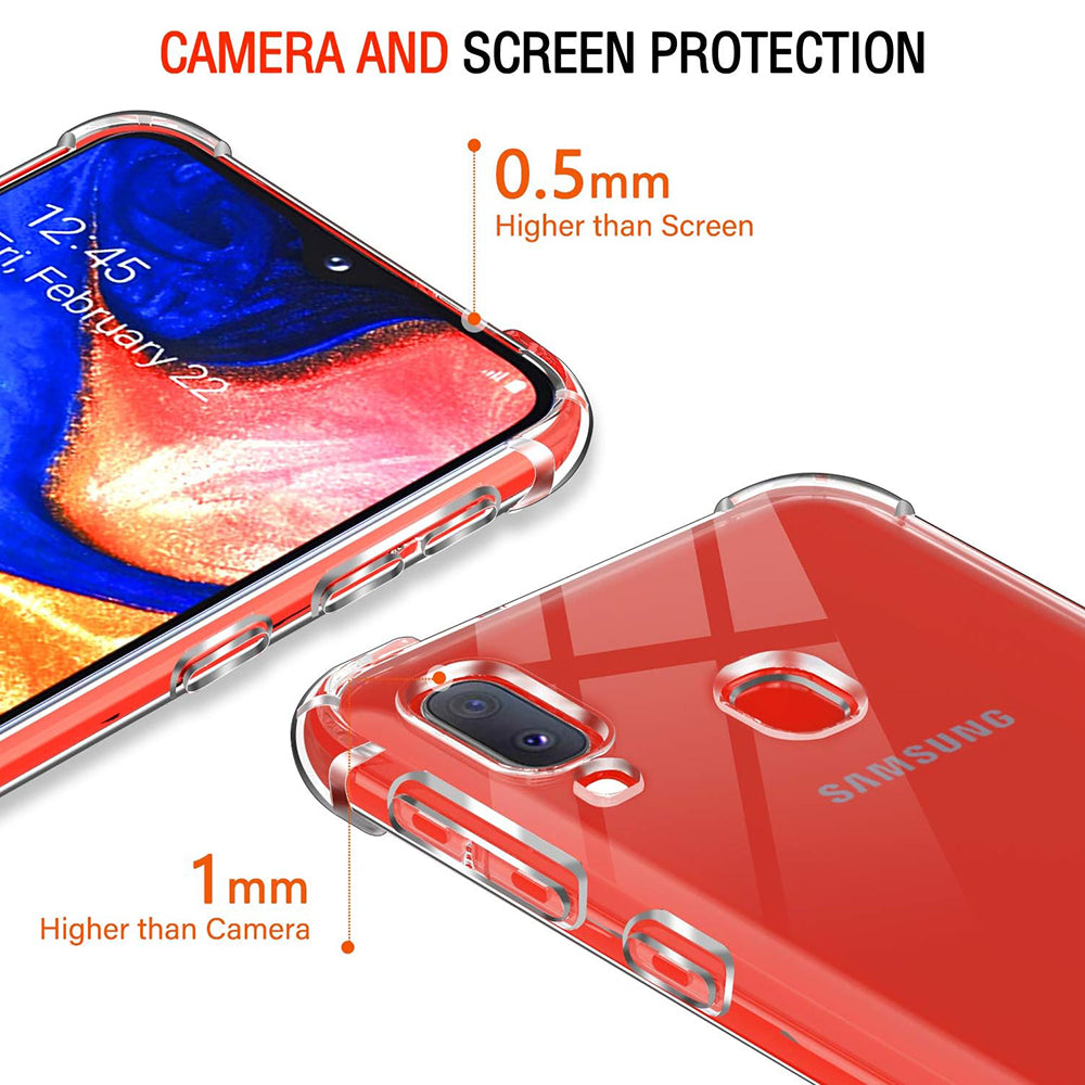 Hoes voor Samsung Galaxy A20e A202, Techsuit, Schokbestendig Transparant