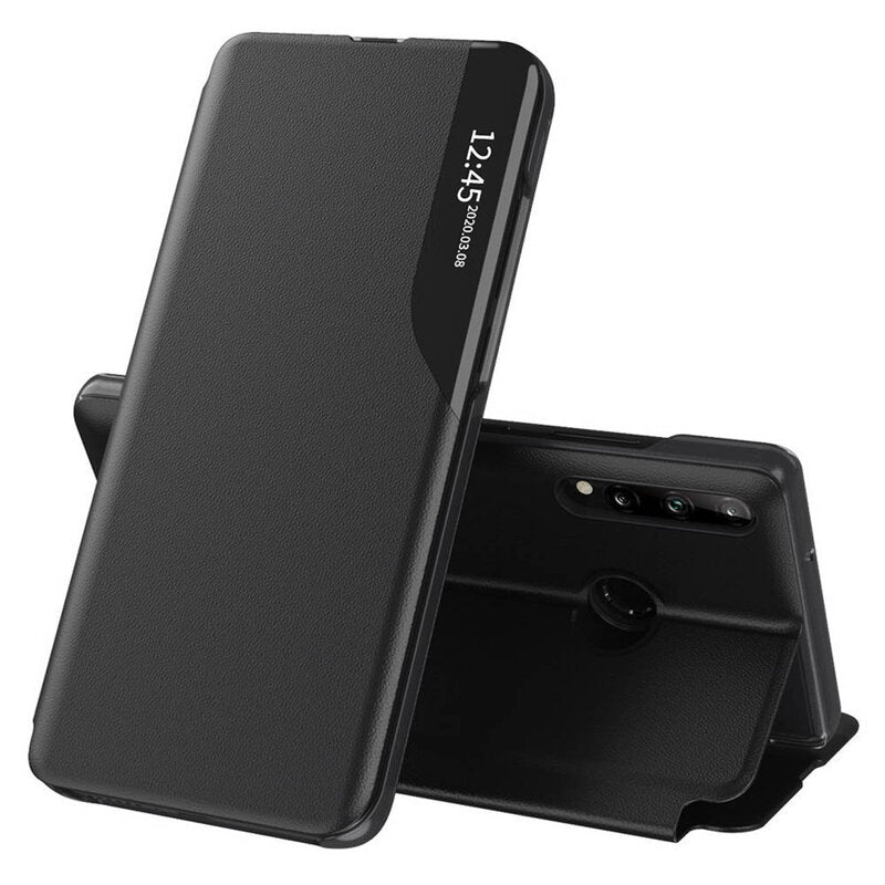 Hoes voor Samsung Galaxy A20s A207, Techsuit, eFold, Zwart