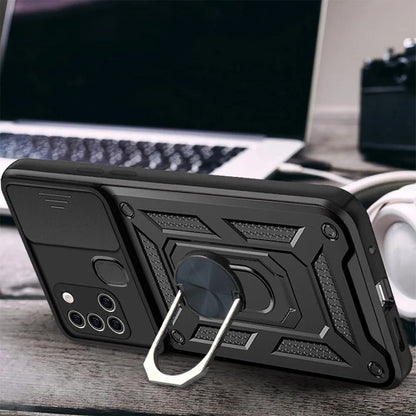Hoes voor Samsung Galaxy A21s A217, Techsuit, CamShield, Zwart